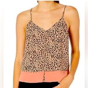 BB Dakota Animal Print Camisole Tank Size Small Adjustable Spaghetti Strap